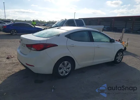 2016 Hyundai Elantra Se z USA, uszkodzony, nr VIN 5NPDH4AE6GH727927